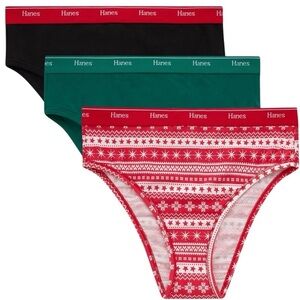 🌟 NWT Hanes Originals Women’s Hi-Legs Underwear Stretch Cotton 3-Pack Size M XL